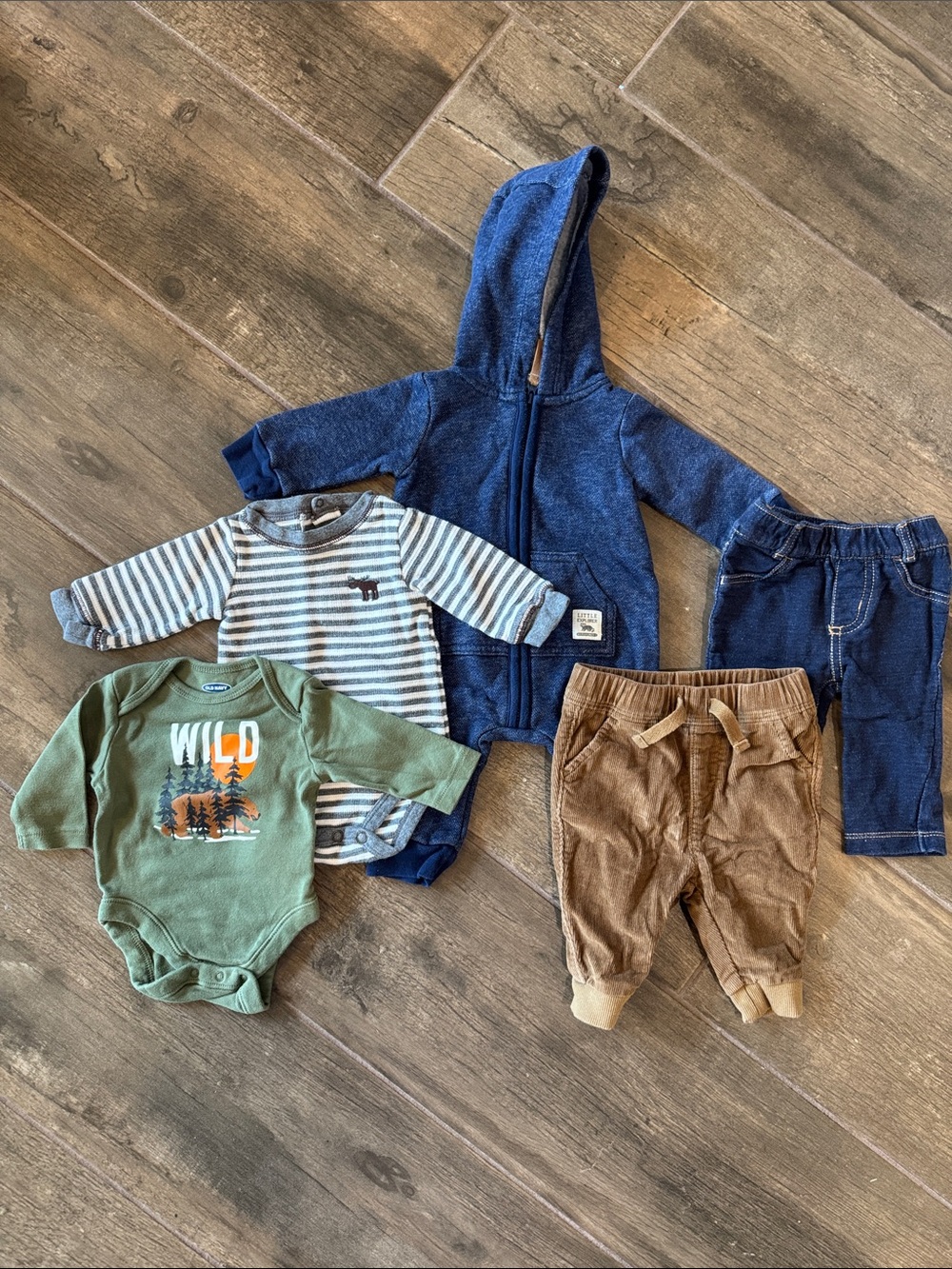 Carters and Old Navy onesie jeans bundle